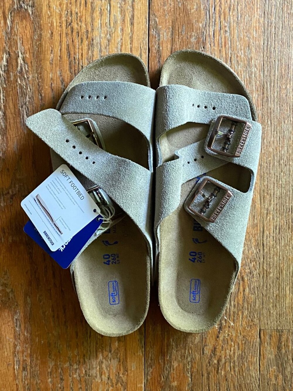 NWT Birkenstock Arizona Soft Footbed Sandal Taupe